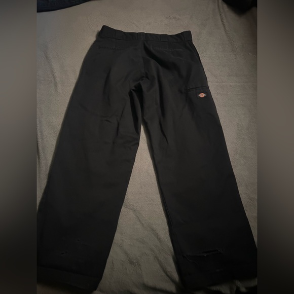 Other - Black dickies Pants Size 32 W loose Fit (rips at the bottom)